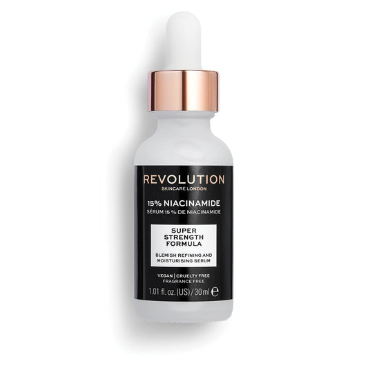 Revolution Skincare 15% Niacinamida Super Strength Fórmula purificación y suero hidratante ~ 1 fl oz