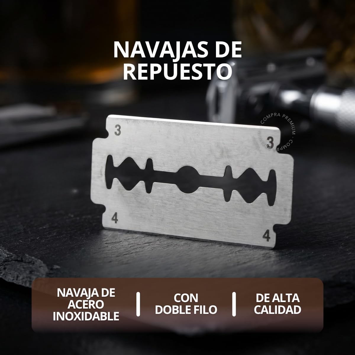 500 Navajas de Repuesto Para Rastrillo de Doble Filo Para Afeitado Barba Bigote Cuchillas de Acero Delgadas Set Hojas de Navajas Seguras Afeitar