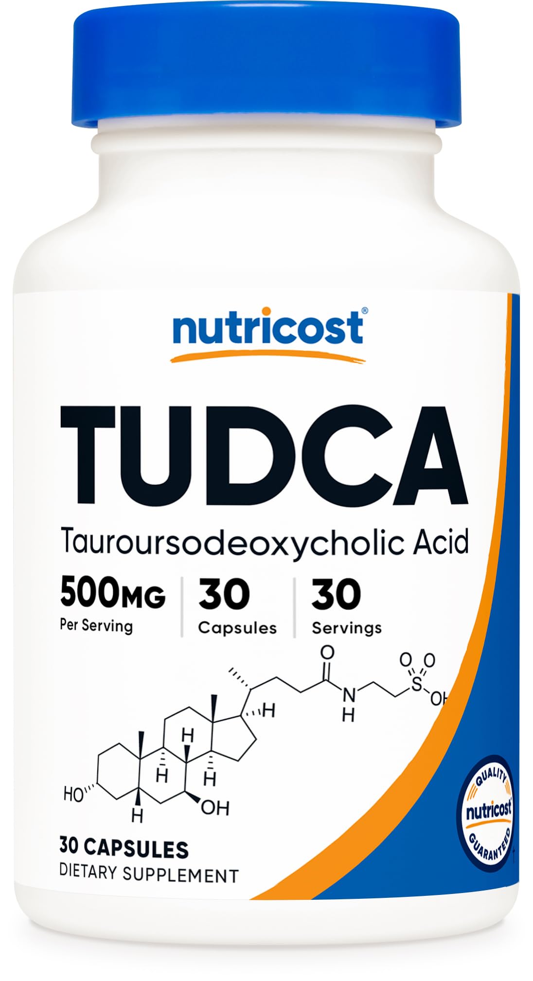Cápsulas Nutricost Tudca 500 mg Calidad Premium sin Gluten Sin OGM