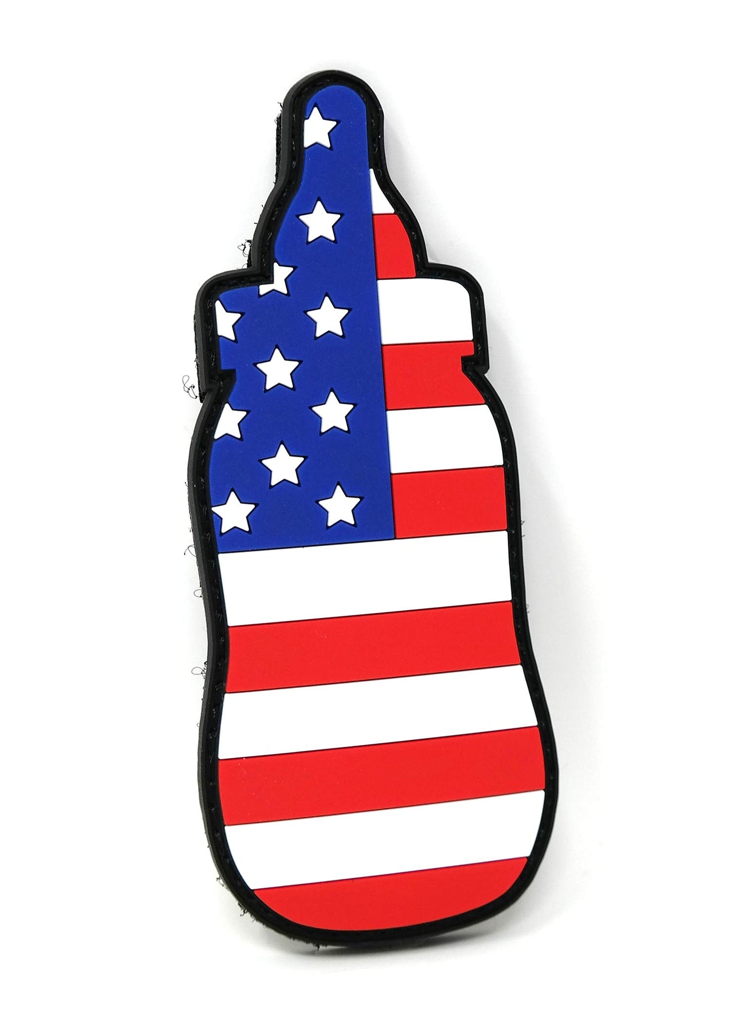 Stinking Patch Co. Bolsa de pañales con diseño de Bandera Americana para biberones de PVC, Parche táctico Divertido