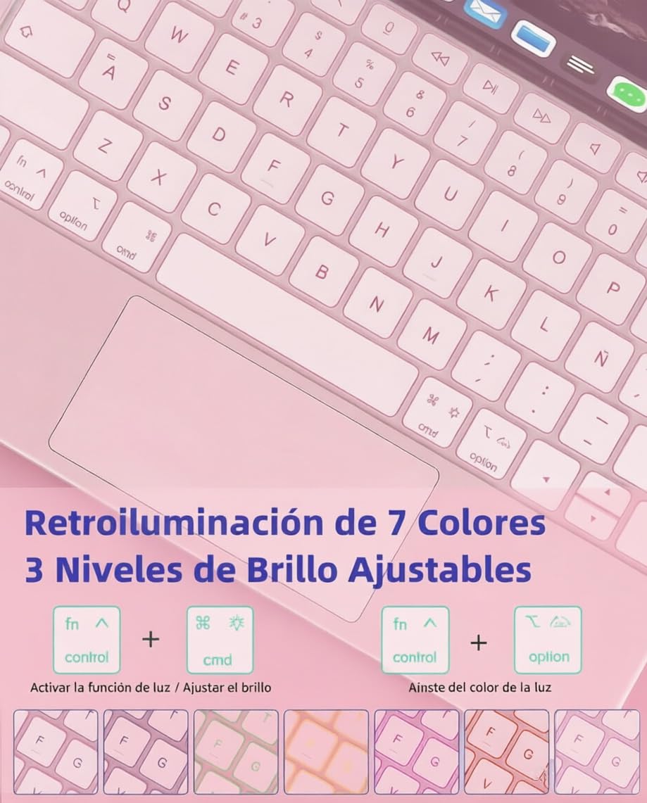 Teclado Magic MUINJOJM Compatible iPad 11ª Generación 2025 y 10ª 2022