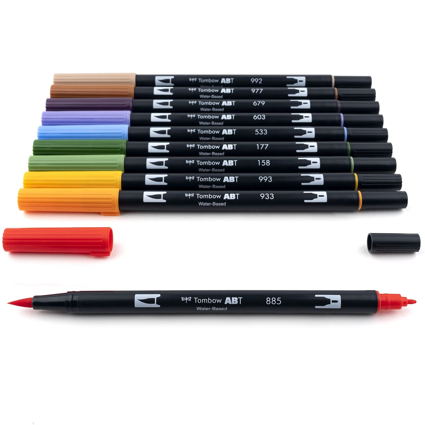 Rotuladores Artísticos Tombow Secundarios Doble Pincel Paquete de 10