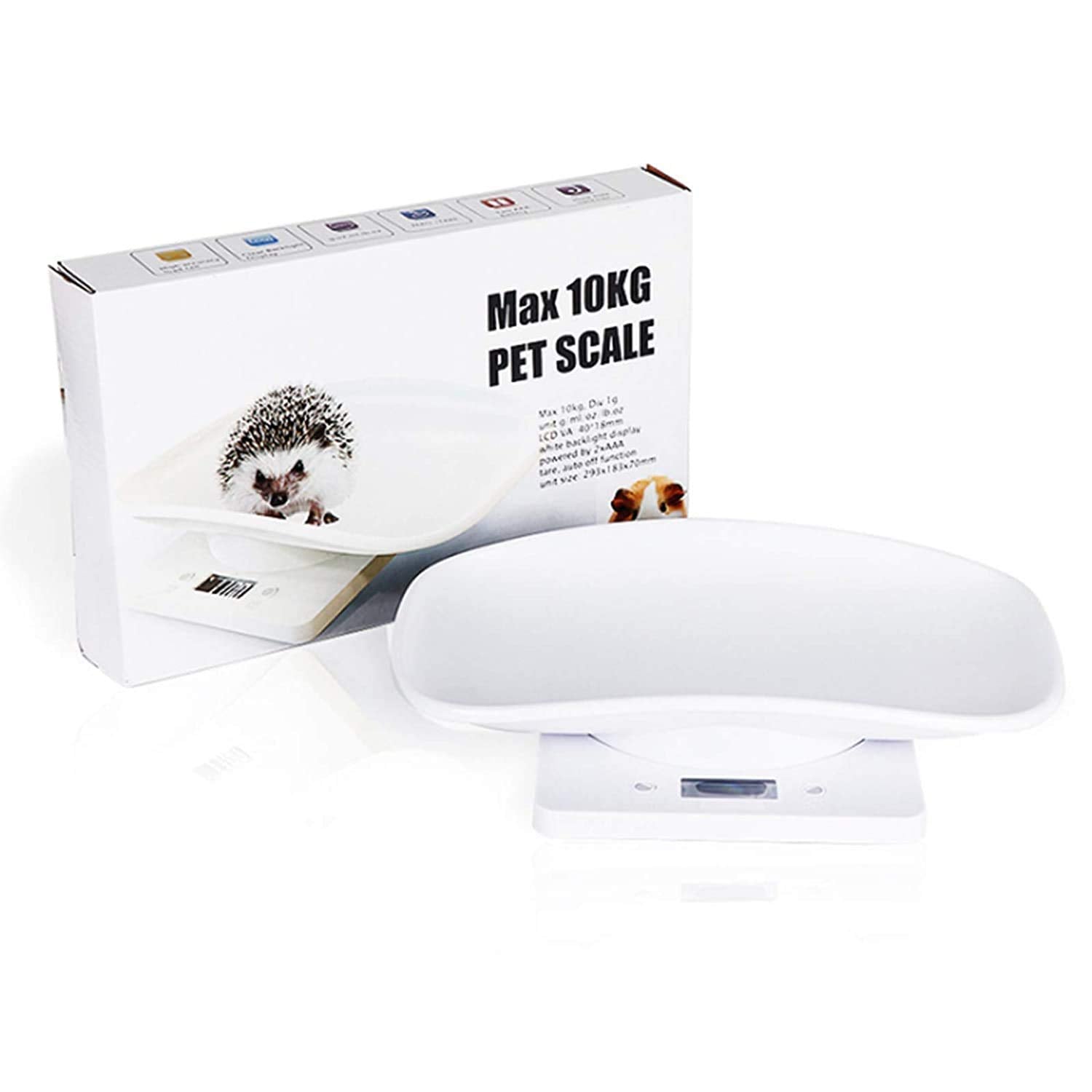 Báscula digital para mascotas, con pantalla LCD, báscula electrónica para alimentos, mini precisión gramos, balanza de equilibrio de peso con alta precisión g/ml/oz/lb para perros, gatos, hámsteres, tortugas, lagartos, animales pequeños