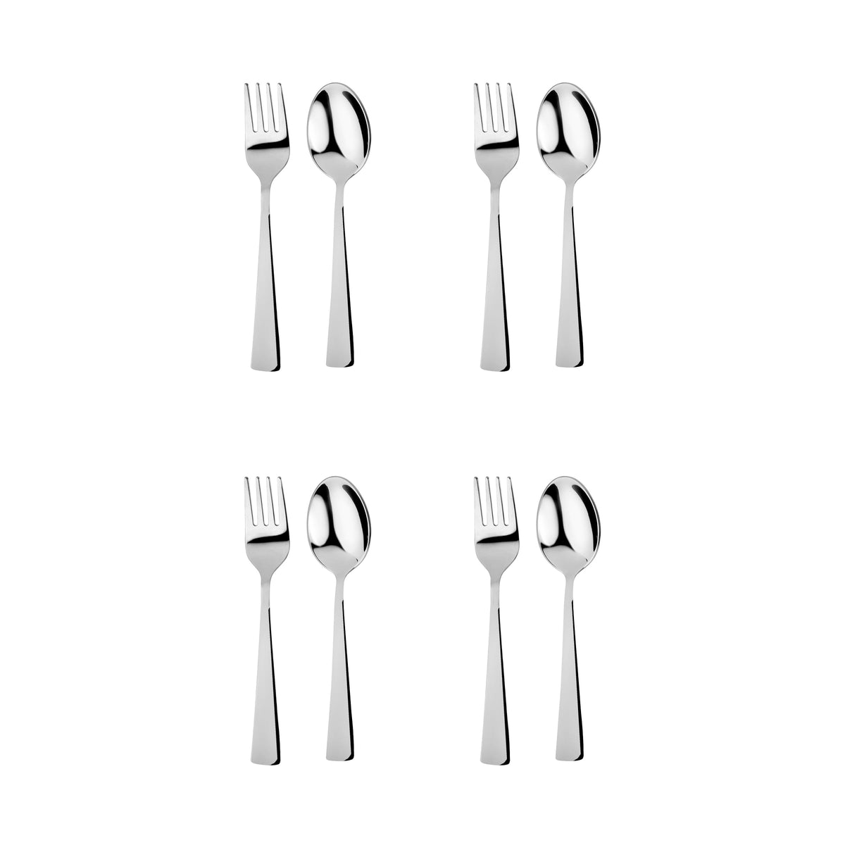 Ahimsa - Utensilios de acero inoxidable para niños, juego de tenedor y cuchara para niños, juego de cubiertos para niños pequeños, 100% última intervensión de BPA y apto para lavaplatos (clásico)