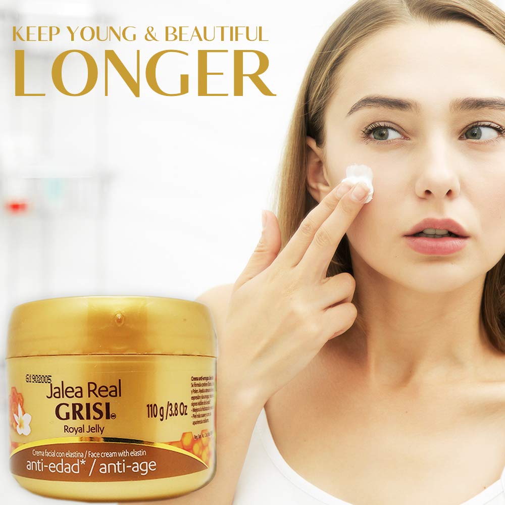 Jalea Real Anti Aging Anti Wrinkles Moisturizing Cream with Elastin 3.8 Oz. by Grisi