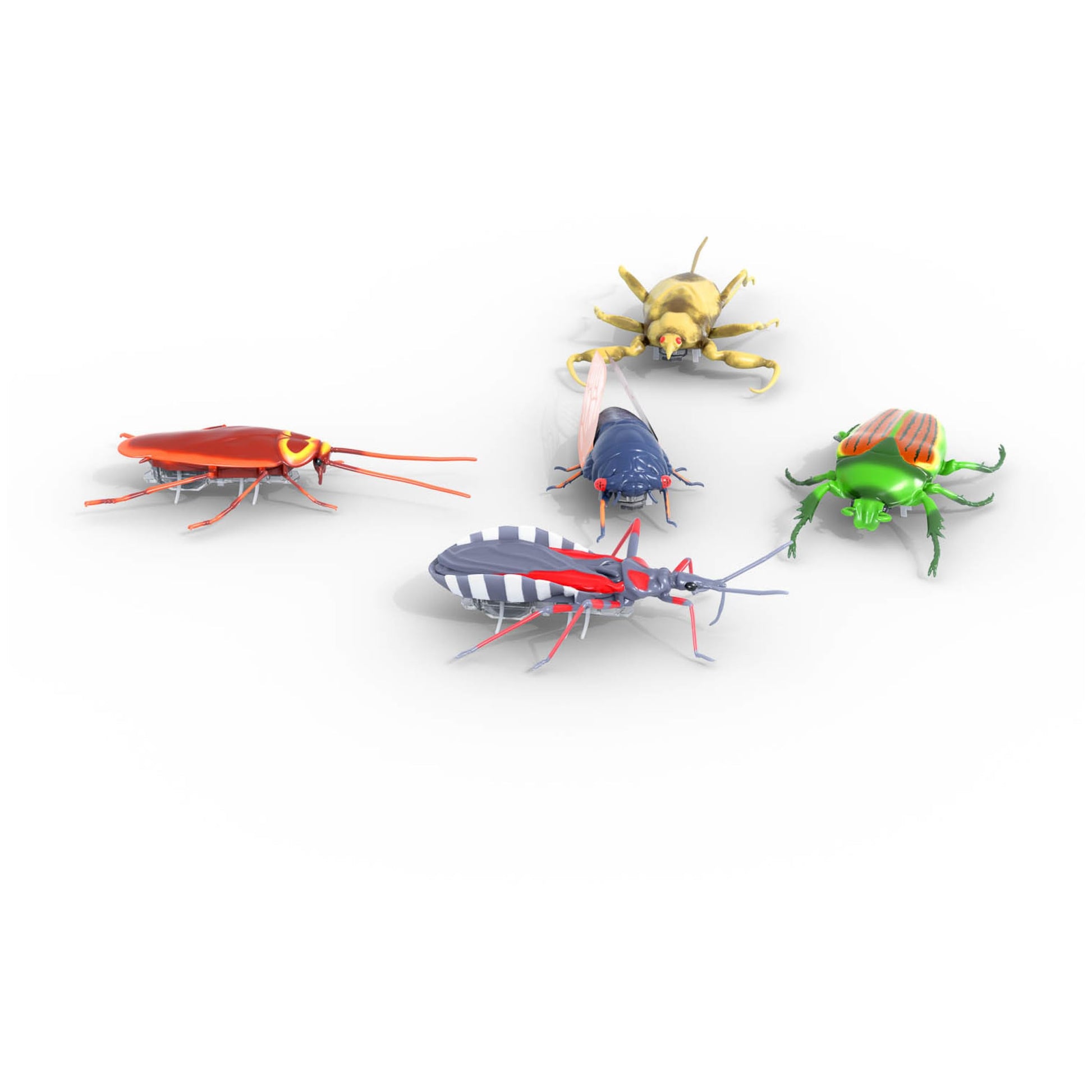 HEX BOTS, Nano Real Bugs 5-Pack, Insectos de Juguete Falsos, Juguetes sensoriales para niños, niñas y Gatos, Juguetes de Robots para niños y niñas a Partir de 3 años