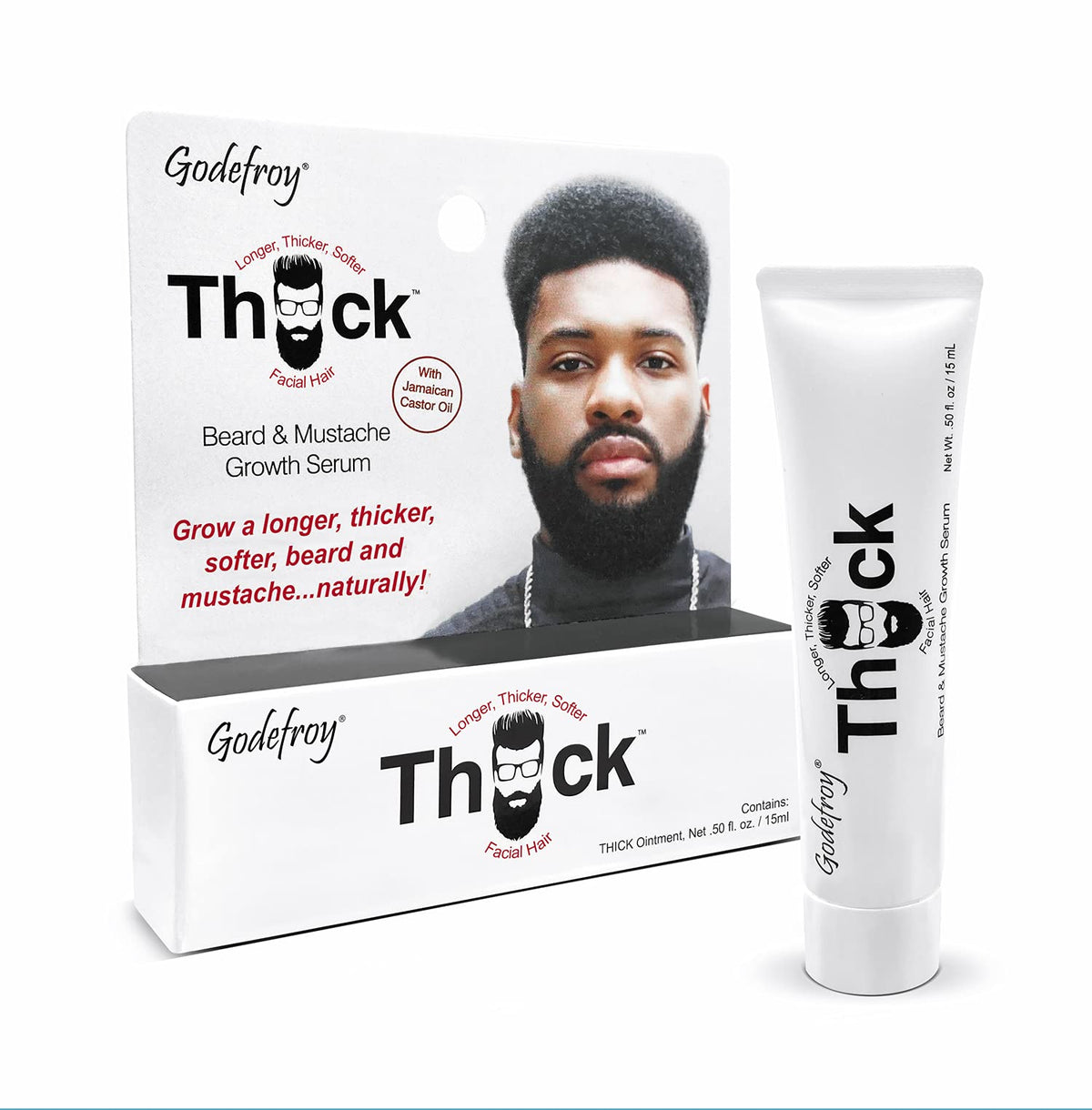Suero para Crecimiento de Barba y Bigote Godefroy 15 ml para Tipos de Cabello Étnico