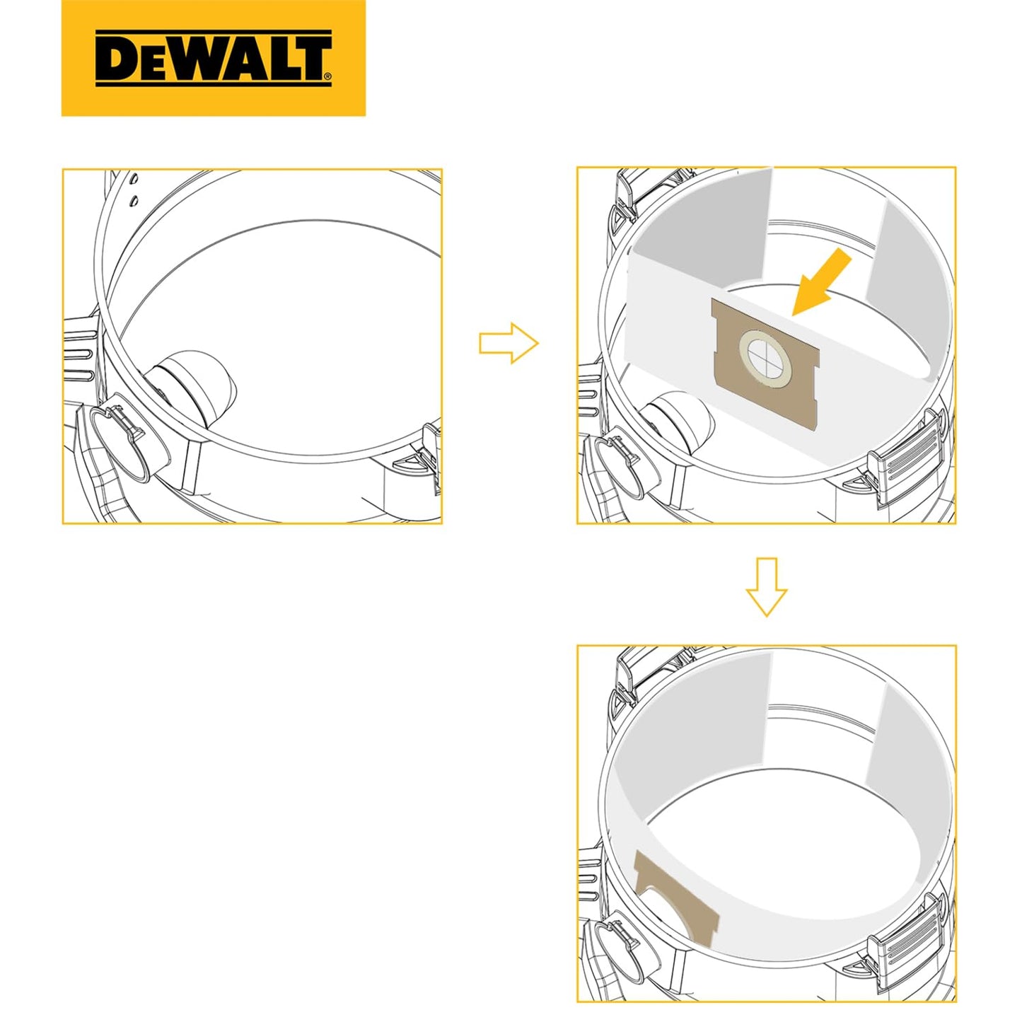 DeWalt DXVA19-4112 - Bolsa de polvo fina (12-16 galones)