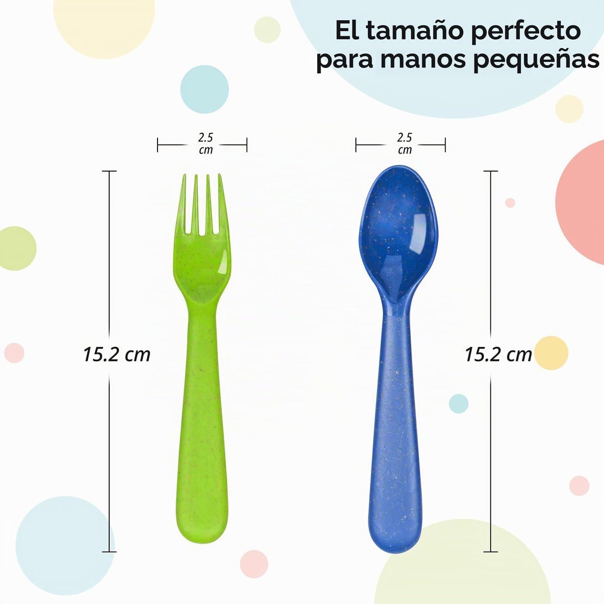 PLASKIDY Juego De 12 Utensilios De Paja De Trigo Para Niños, Tenedores Y Cucharas Sin BPA, Apto Para Lavaplatos, Juego De Cubiertos De Colores Brillantes