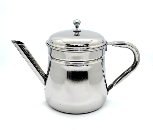 KERAM - Cafetera Percoladora, 10.8 fl oz (300 ml), capacidad de 4-6 tazas, acero inoxidable, cafetera portátil para acampar no eléctrica