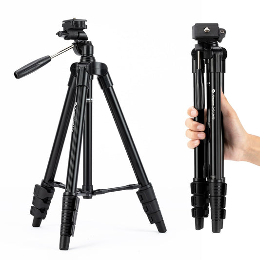 Fotopro Trípode de 120cm Ultraligero, Compacto para Viaje con Placa Rápida y Cabeza Panorámica. Trípode de Aluminio 0.5kg, Carga Máxima 2kg, Incluye Bolsa DIGI-3400