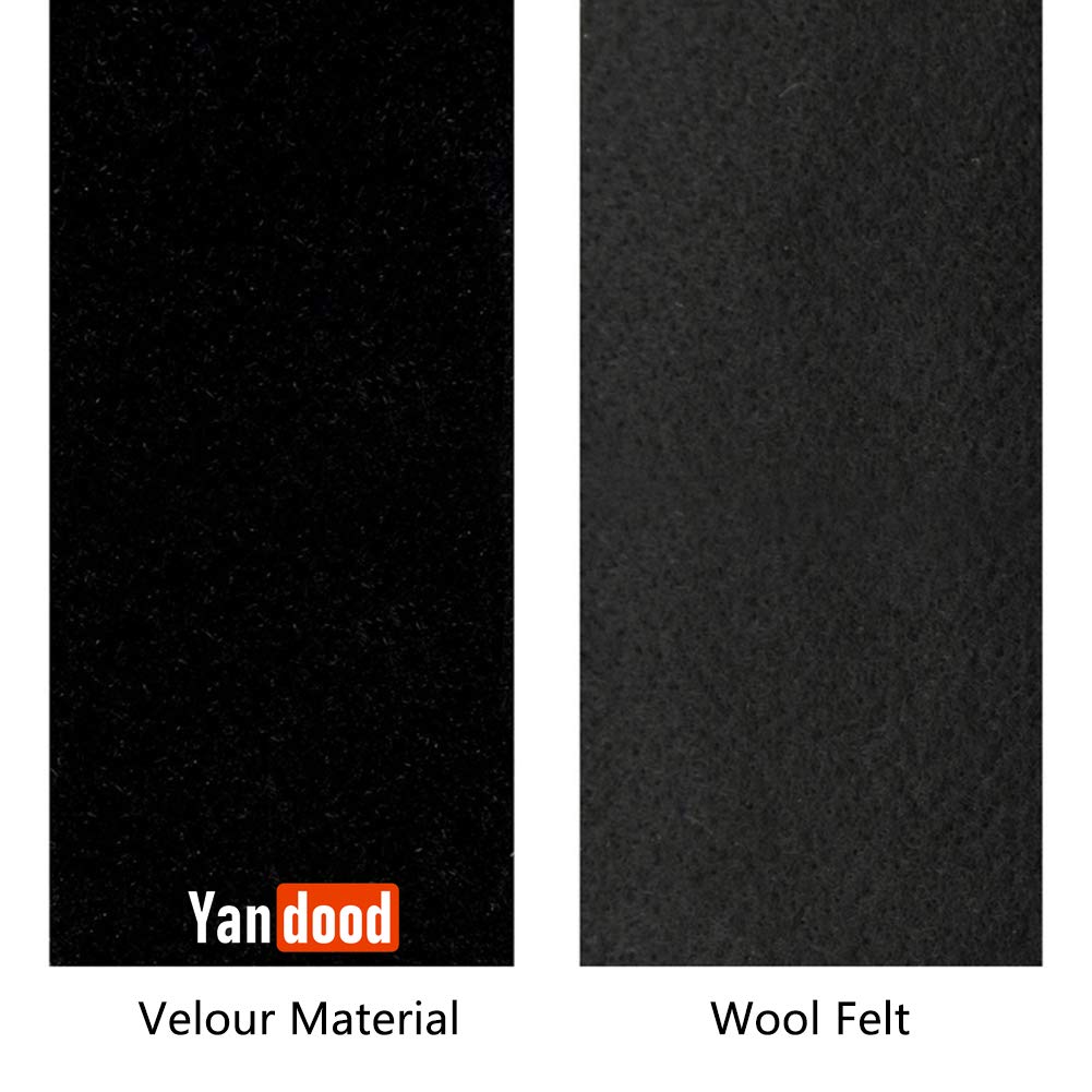Yandood - Cinta adhesiva negra para proyección de 5 x 55 pies, cinta de fieltro para borde de ultra alto contraste, tiras de fieltro negro profundo para marco de visualización de proyector, bricolaje