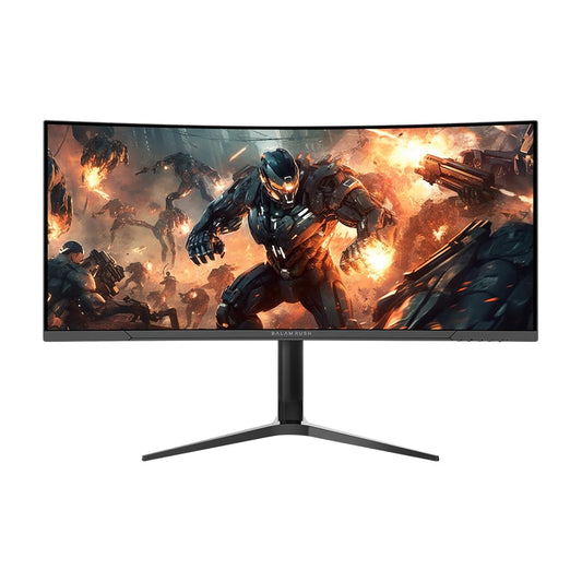 Balam Rush Monitor Gamer Curvo de 34" VA/Ultra Explorer MXT34P / 2K / 165 Hz / 1ms / Bocinas/Altura Ajustable/RGB/VESA 100 x 100, Negro