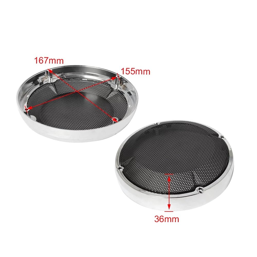 Cubierta de Parrilla de Altavoz para Alforja VPZMT Negro Compatible con Harley Touring y Street Glide Para Moto