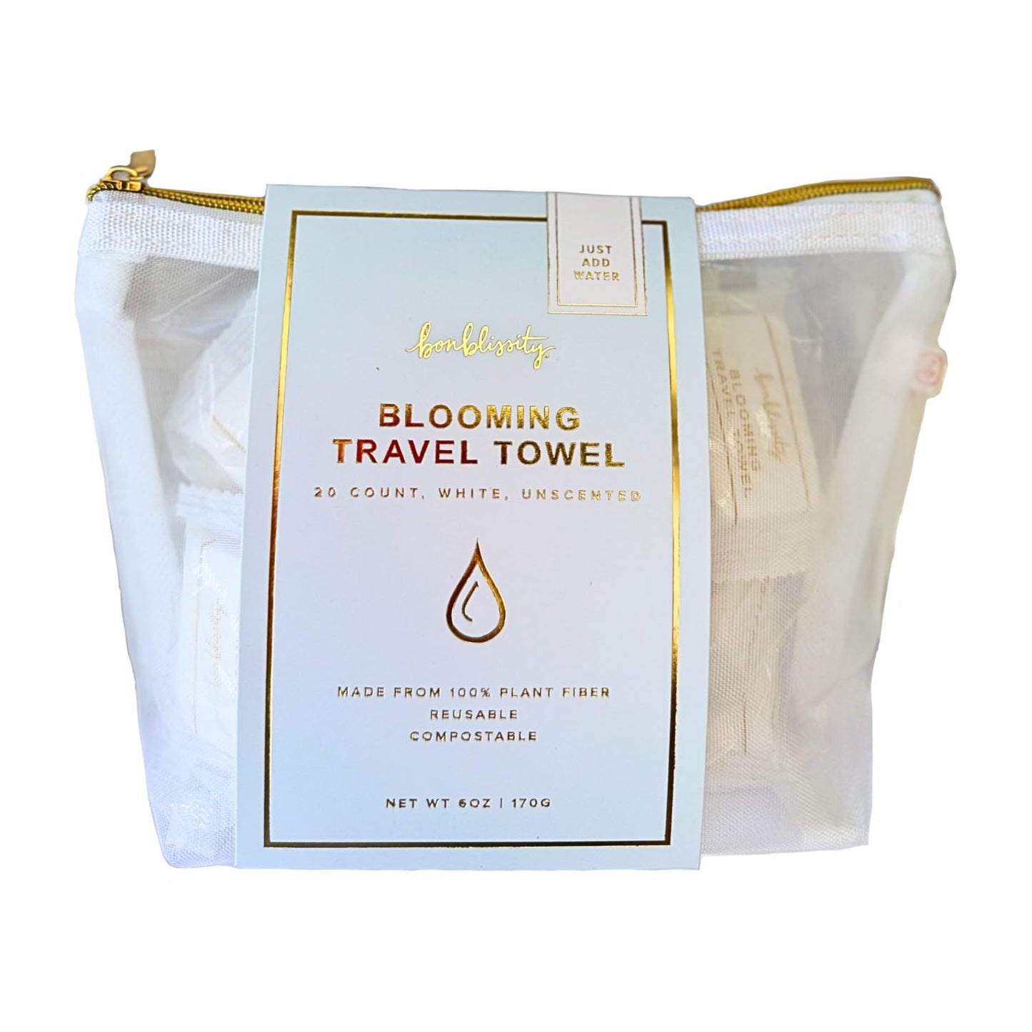 Bonblissity Toallas faciales comprimidas, 20 unidades - 30 x 24 cm. Toallitas comprimidas para viaje, reutilizables, portátiles, compactas, expandibles y activadas por agua. Mini artículos de viaje pa
