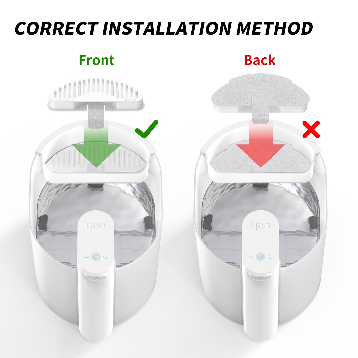 Filtros de Repuesto y Esponjas uahpet para Fuente Automática para Mascotas