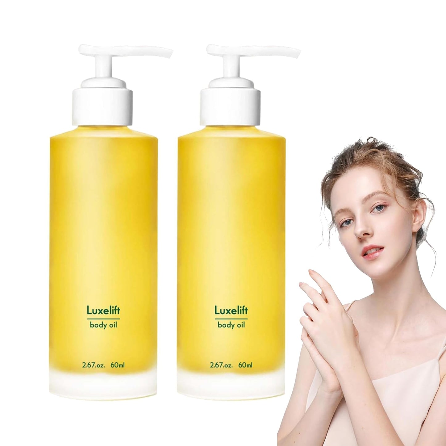 Pack de 2 Aceites Corporales Reafirmantes con Ácido Hialurónico para Regenerar y Nutrir la Piel - 60ml/2.67oz - Producto Natural y Ecológico para Cuidado Corporal