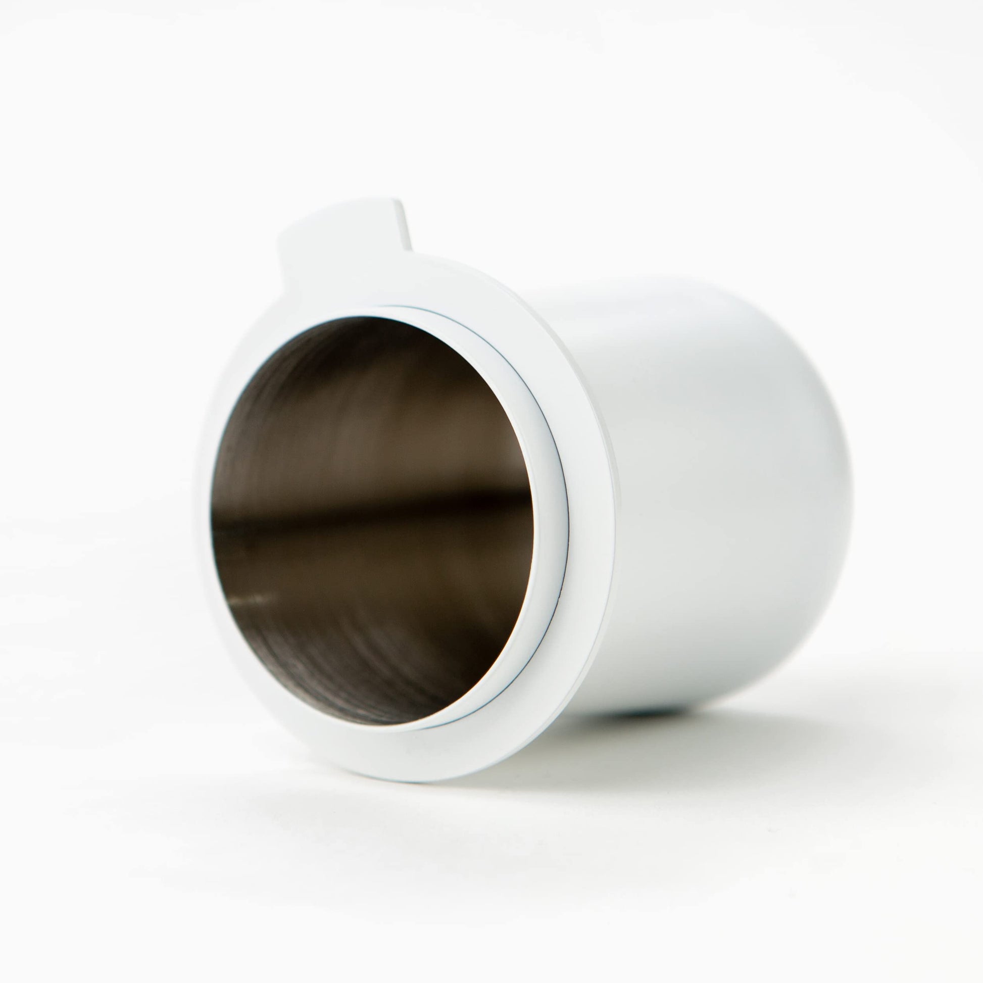 Crema Coffee Products - Taza dosificadora de 54 mm, compatible con portafiltros Breville, etc., acero inoxidable 100% duradero, lengüeta de amoladora integrada para una fácil transferencia, diseño