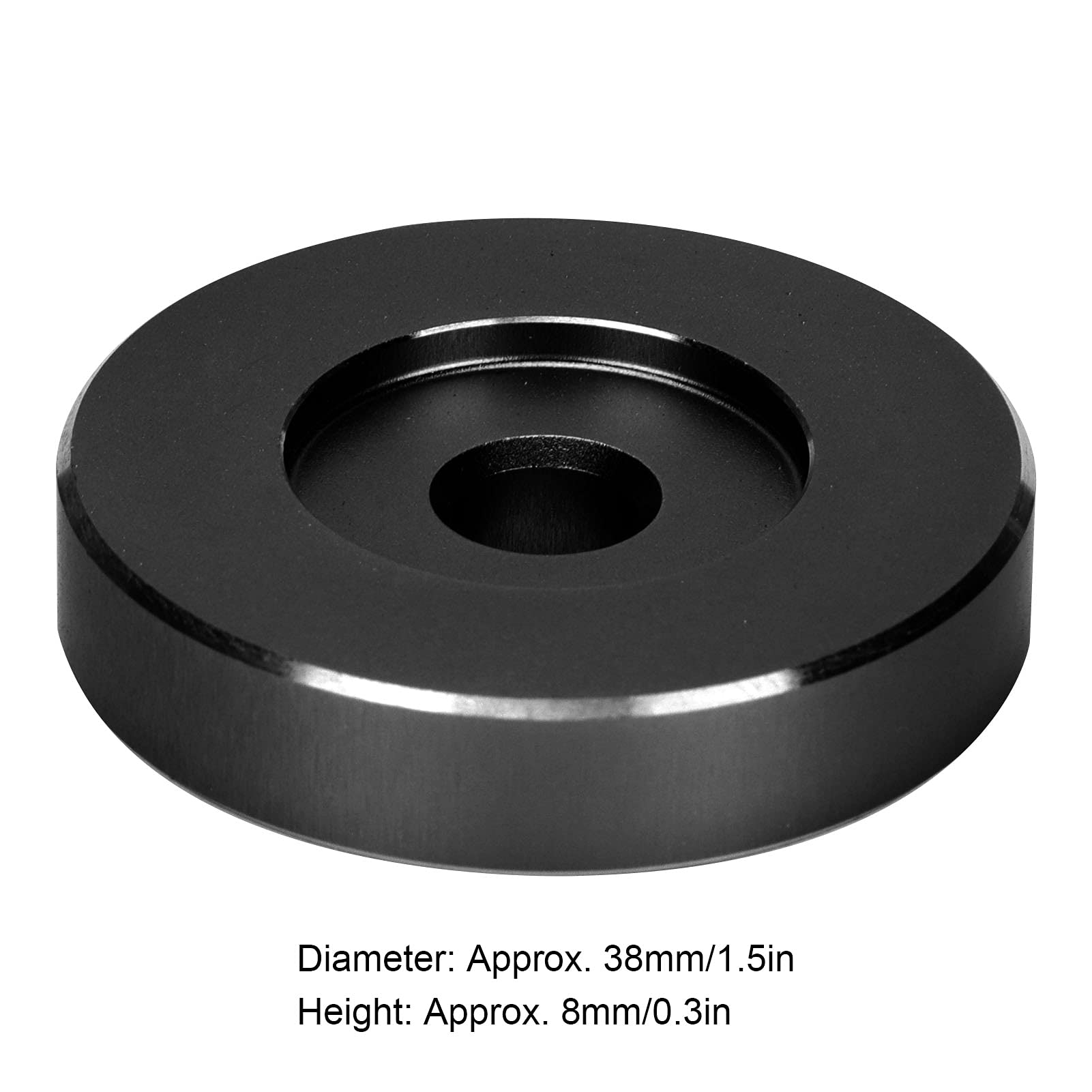 ciciglow Adaptador para Tocadiscos, 45 RPM,Hoja de Conversión de Orificios Grandes, Adaptador de Clip de Vinilo Negro, Adecuado para la Mayoría de los Discos de Orificios(Negro)