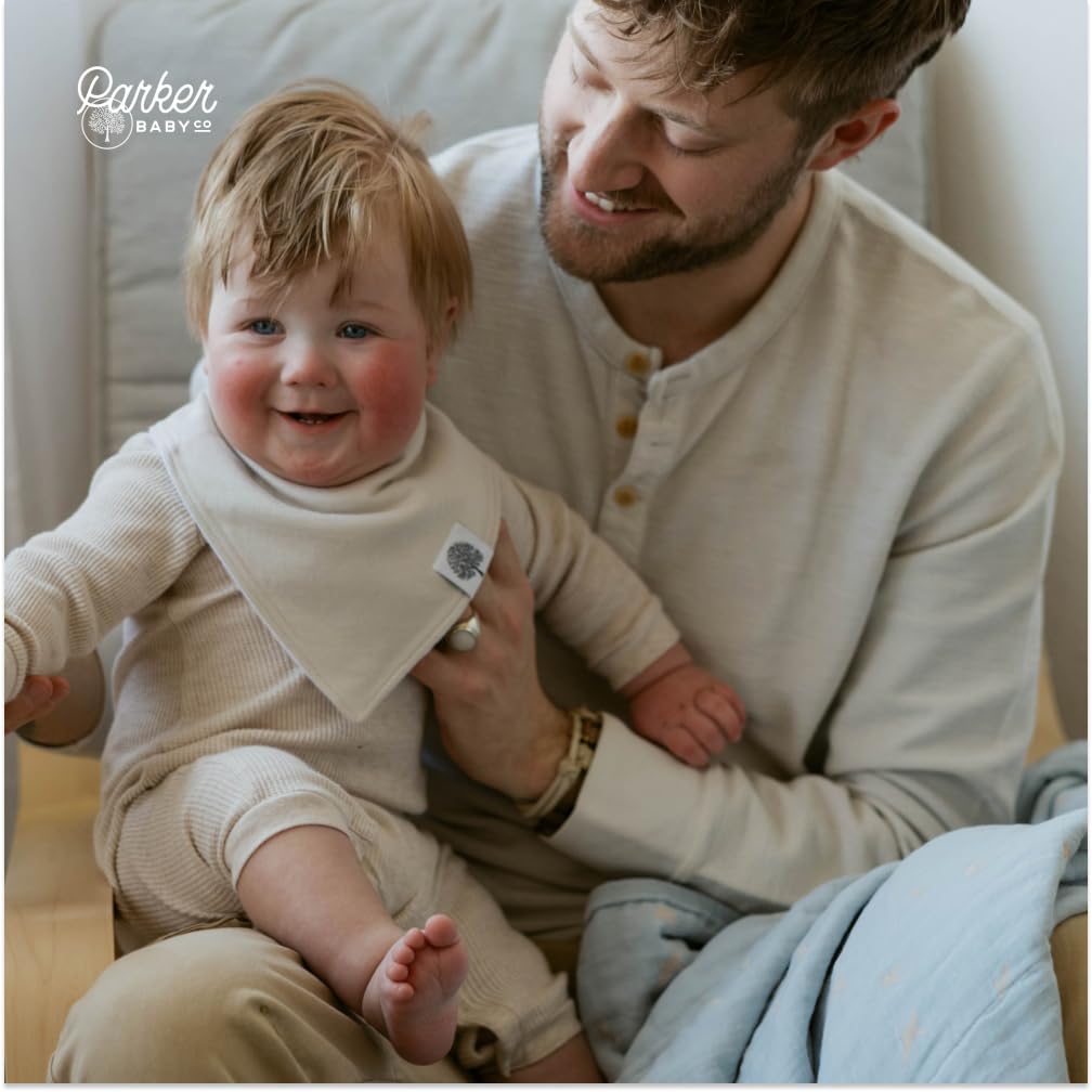 Parker Baby Co. Baberos bandana para bebés y niñas, paquete de 8 unidades