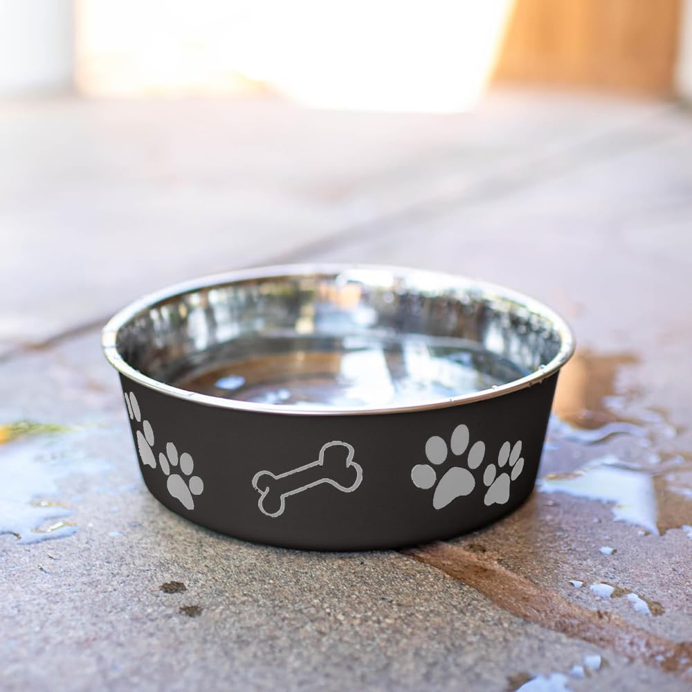 Loving Pets Bella Bowl Dog Bowl, Medium, 750 ml, Espresso