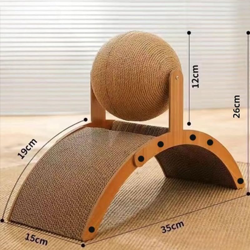 Rascador Bola Nuevo 2025 para Gatos Resistente arañazos con Juguete de Pelota Giratoria 12cm Interactivos para Mascotas Pequeñas