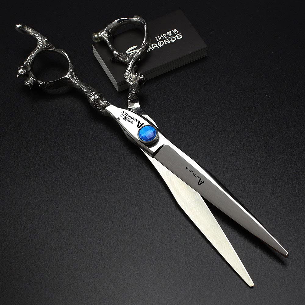 7 inch scissors 19cm silver professional hairdresser hair cut and trim diluted sharp 440C steel