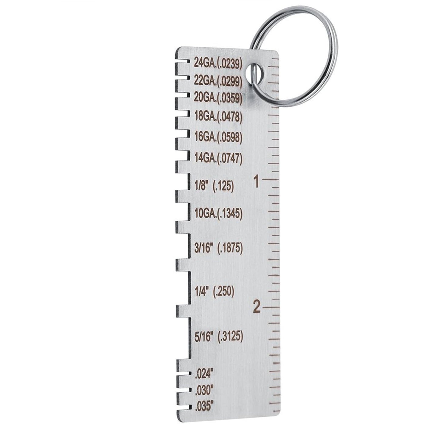 Calibrador De Lamina Medidor De Espesor De Alambre De Acero Inoxidable/Hoja De Metal Medidor De Soldadura Herramienta De Inspección De Tamaño Chapado Medidor De Calibre De Lamina