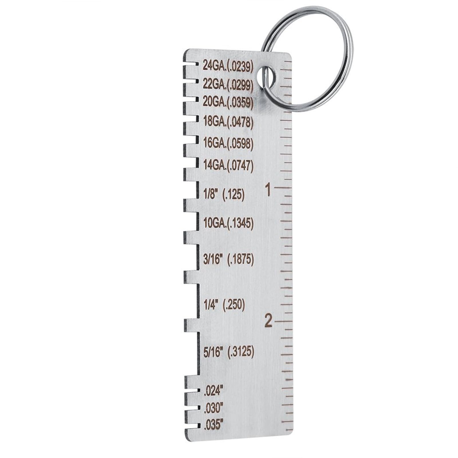 Calibrador De Lamina Medidor De Espesor De Alambre De Acero Inoxidable/Hoja De Metal Medidor De Soldadura Herramienta De Inspección De Tamaño Chapado Medidor De Calibre De Lamina