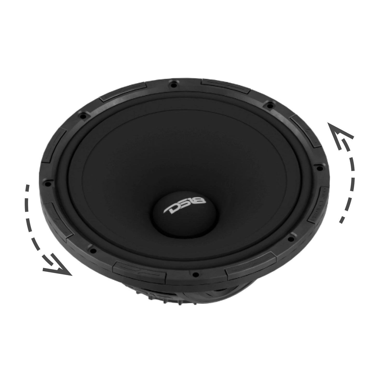 DS18 PROJECT360 Altavoz de alta sensibilidad de 8 pulgadas con imán de neodimio – 350 W RMS 4 ohmios – Diseño de recono giratorio para una reparación rápida