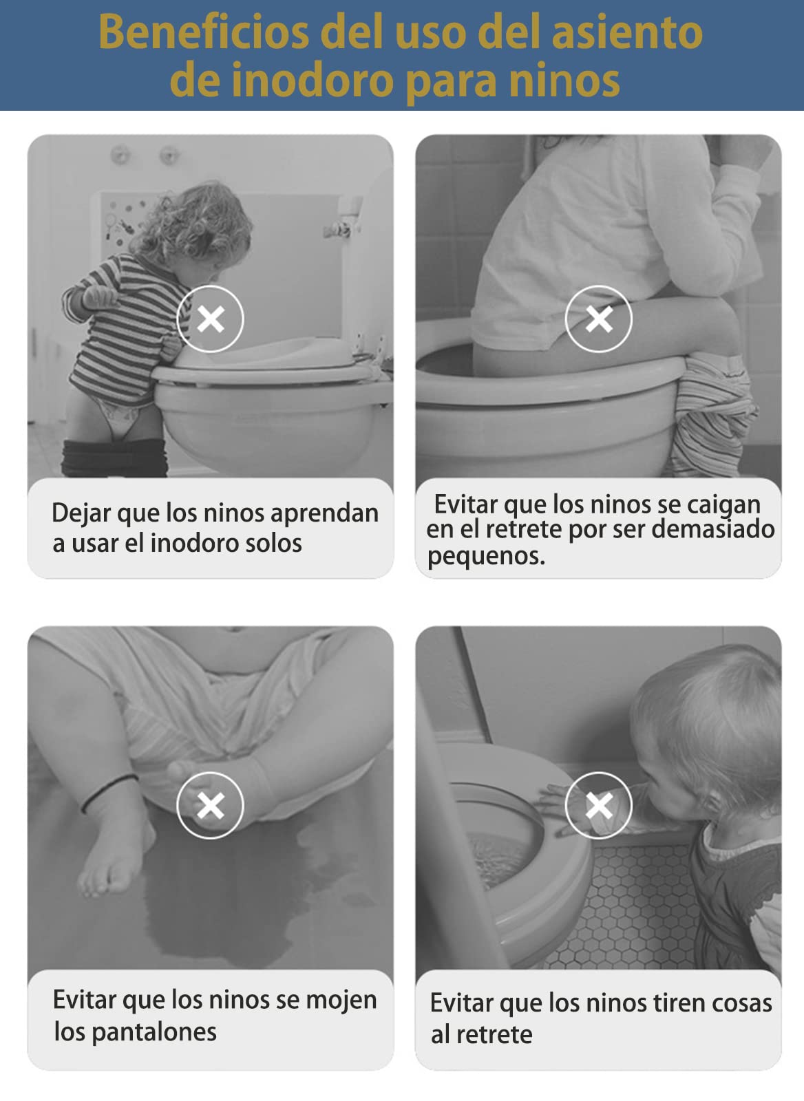 Asiento para Baño Niños con Escalera, Protector Contra Salpicaduras, Rosa