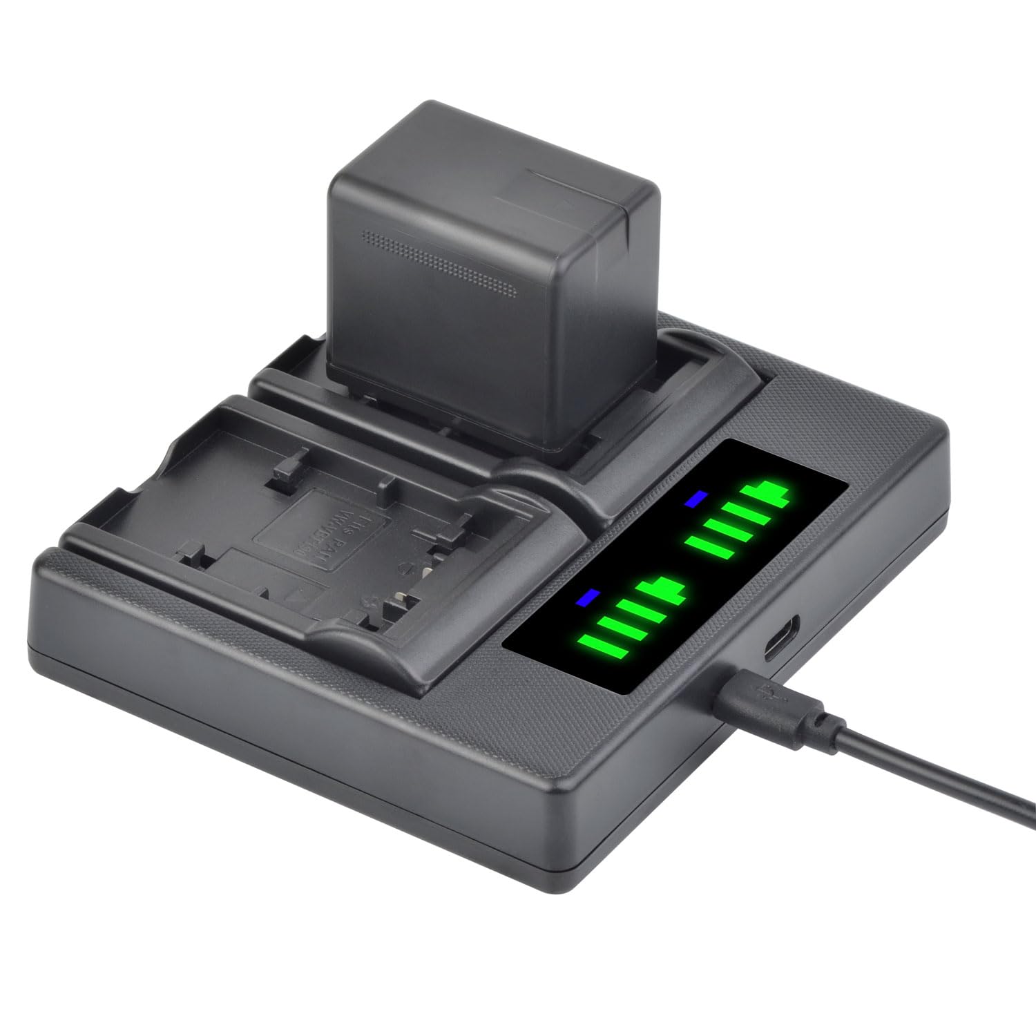Batería Batmax VW-VBT380 VW-VBT190 Negro con Cargador USB Dual para Panasonic HC-V210 HC-V250 HC-V380 HC-V510 HC-V520 HC-V550 HC-V710 HC-V720 HC-V750 HC-V770 HC-VX870 HC-VX981