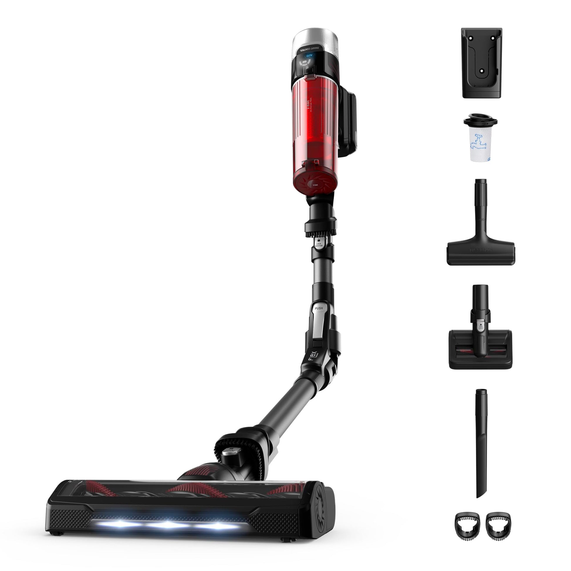 T-Fal Aspiradora Vertical 6 en 1 Inalámbrica X-Pert 9.60, 250W de Potencia, hasta 45 min de autonomía con un Damp Duster de Scrub Daddy de Regalo