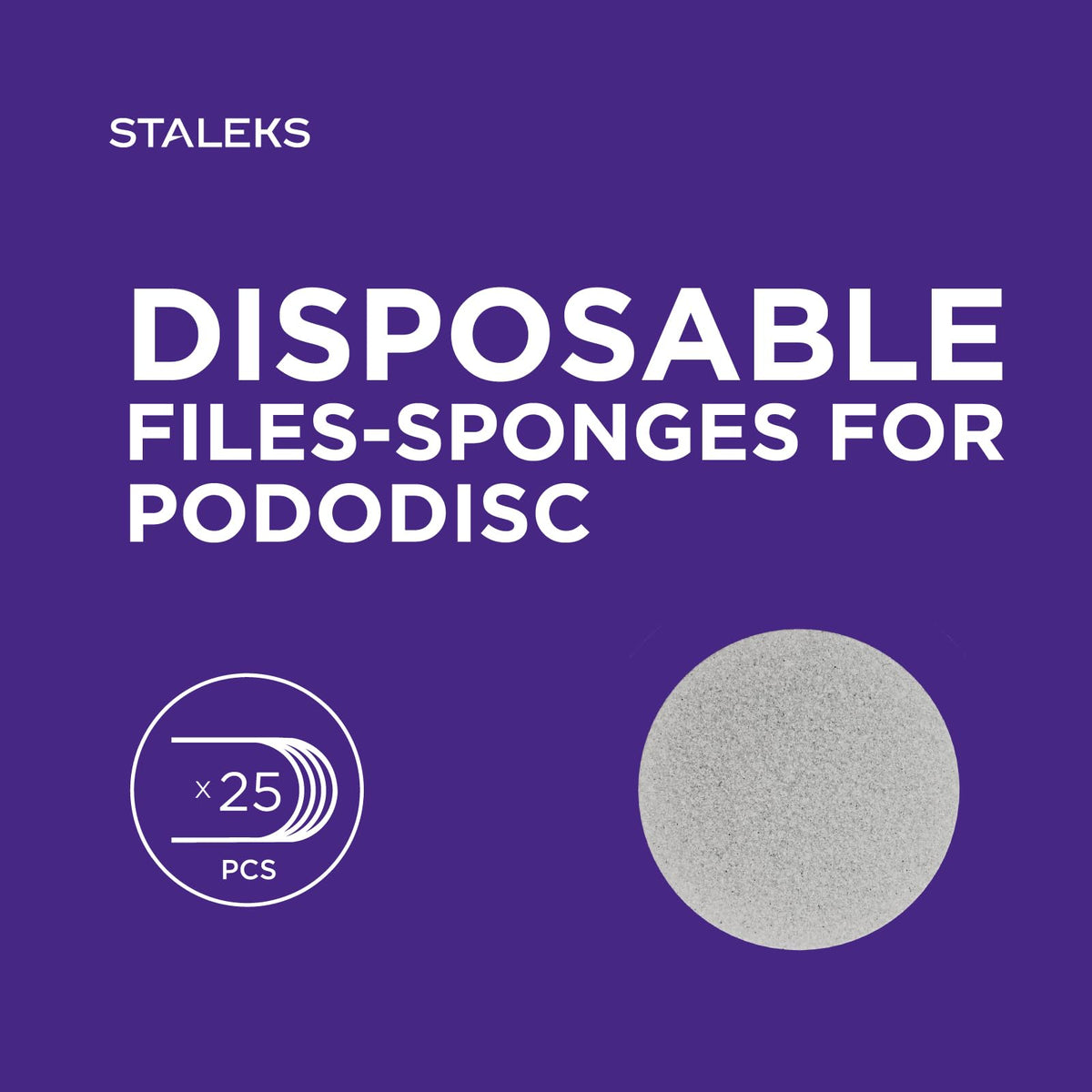 STALEKS PRO - Limas desechables para disco de pedicura, tamaño S (15 mm) / paquete de 25 piezas (modelo PDFB-15)
