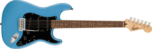 Fender Squier Sonic Stratocaster Electric Guitar, Beginner Guitar, Includes 30 Days of Free Lessons, Laurel Fingerboard and Step Up Pickups, Chrome Hardware, and Polyurethane Finish, California Blue