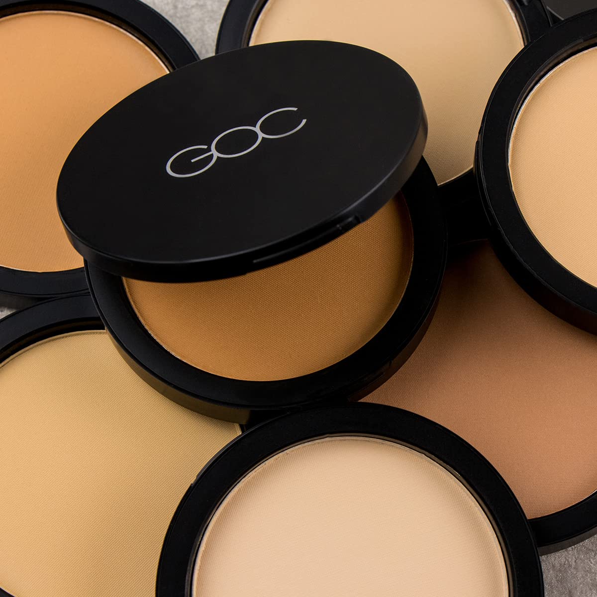 GOC, Polvo compacto mineral, Ultramineral Pressed Powder, Cobertura media/Completa, Textura Ultra suave, Para todo tipo de piel, Acabado matte, Efecto porcelana, AGUP300