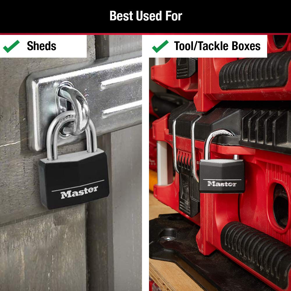 Candado de Latón Master Lock vinilo negro Cubierta de 1 141d 1 - 9/40.6 cm