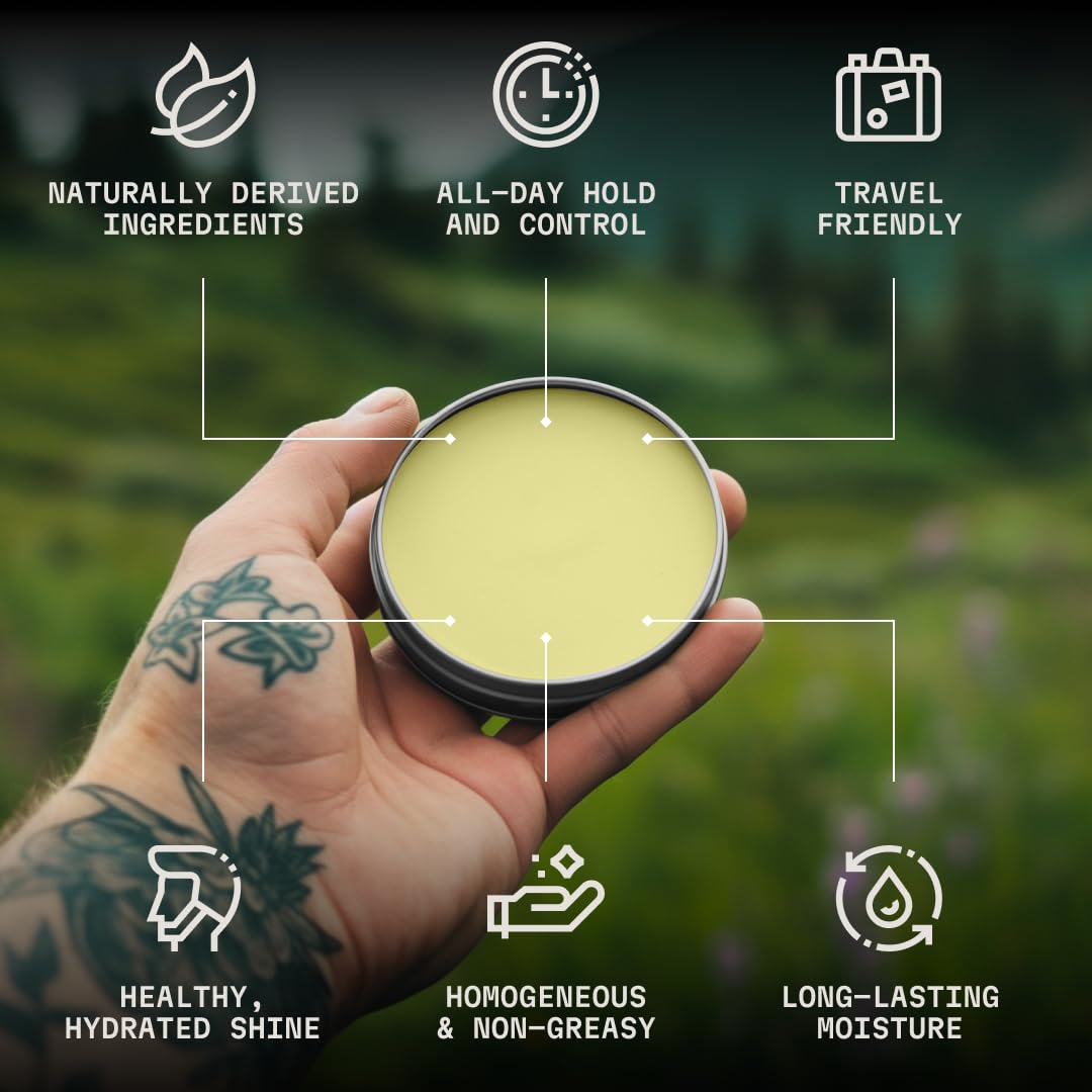 Striking Viking- Bálsamo para barba para hombres - Acondicionador sin enjuague para barba Bálsamo perfumado para peinar la barba Manteca suavizante para barba para hombres - Aceites de jojoba para bar