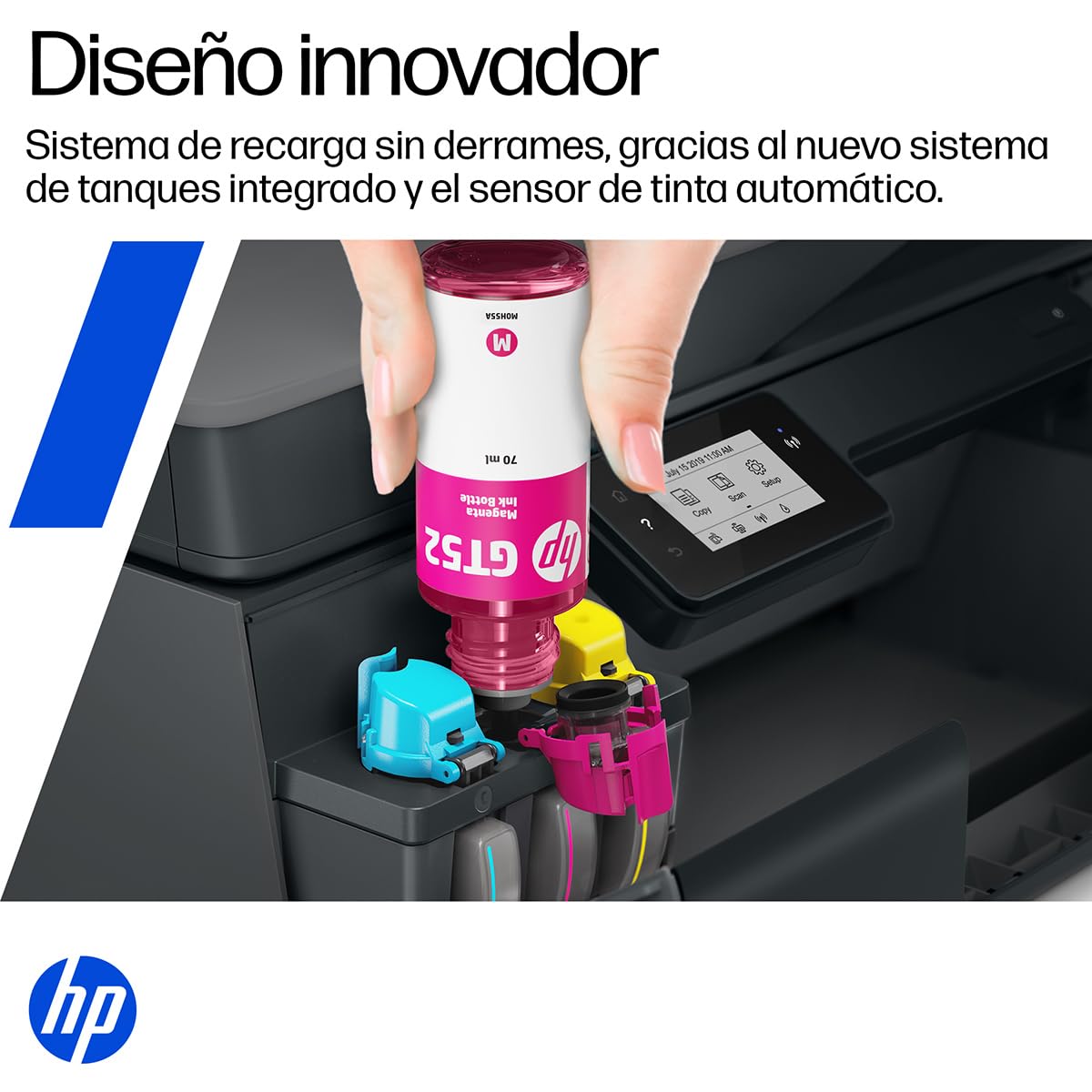 HP Impresora Multifuncional Smart Tank 530, Tinta Continua, Color, Wi-Fi, Dúplex (Doble Cara) Manual, ADF Alimentador Automático, Imprime Smart App, Impresión, Escaneo, Copiado (4SB24A)