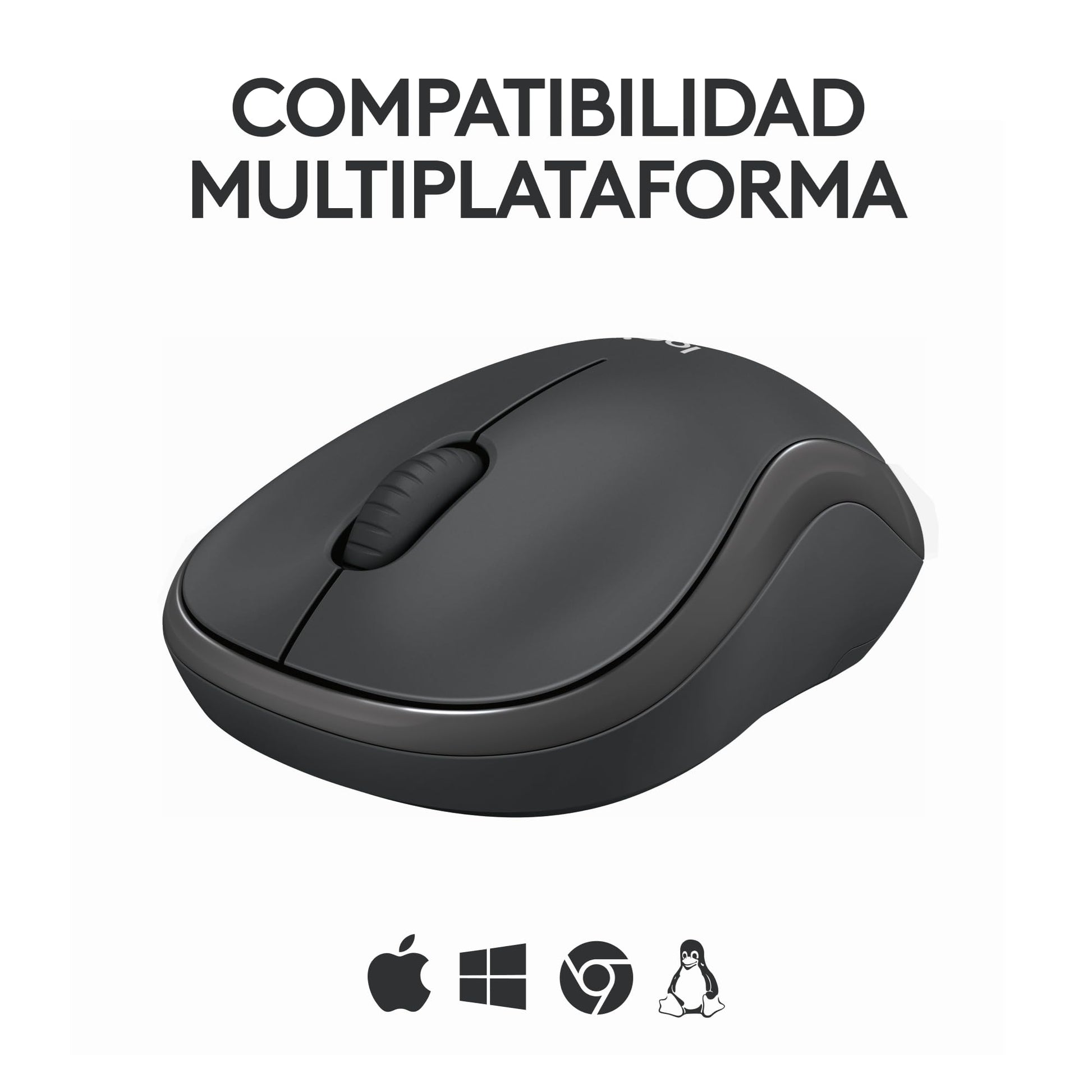 Logitech Mouse Bluetooth silencioso M240, inalámbrico, Compacto, portátil, Seguimiento Suave, batería 18 Meses, Windows, macOS, ChromeOS, Compatible con PC, Mac, laptops, Tablets - Negro