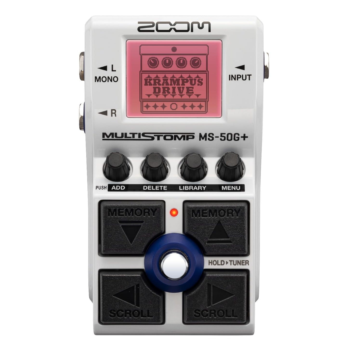 Pedal de Efectos Zoom MS-50G Multistomp Guitarra Estéreo con 100 Efectos y Sintonizador