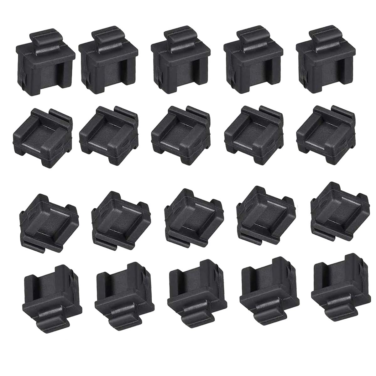 20 protectores de silicona SFP, cubierta de puerto antipolvo, negro, protege el puerto Ethernet Hub