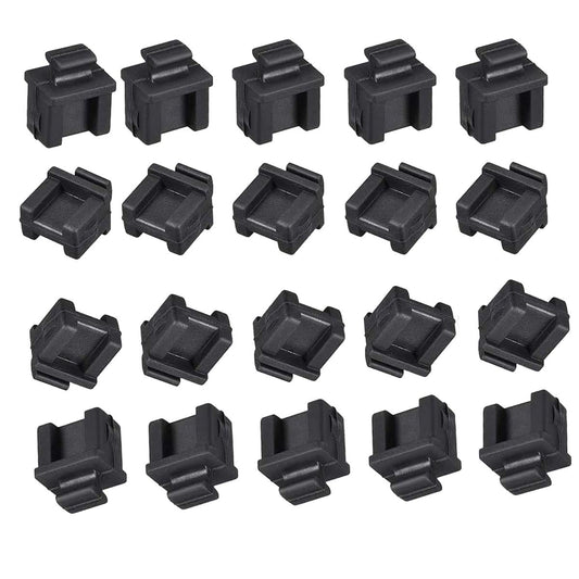 20 protectores de silicona SFP, cubierta de puerto antipolvo, negro, protege el puerto Ethernet Hub