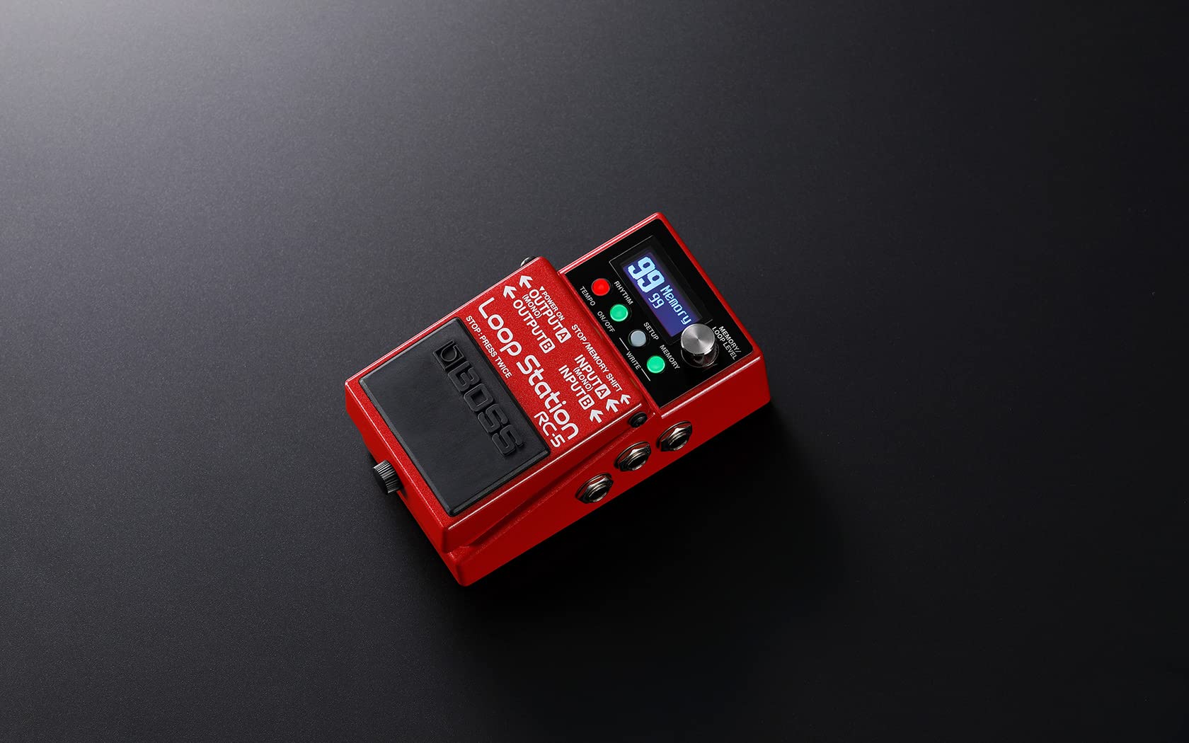 BOSS Loop Station RC-5 Con Adaptador De Corriente, Cable De Instrumento De 10 Pies, Cable De Conexión De 6 Pulgadas Y Púas - Paquete Completo