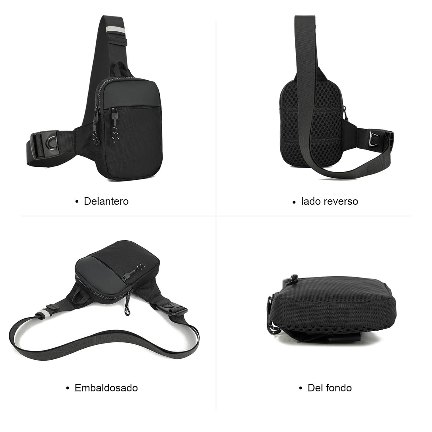 Mini Bolso Cruzado Impermeable y Ligero para Hombre Ideal para Viajes y Uso Diario