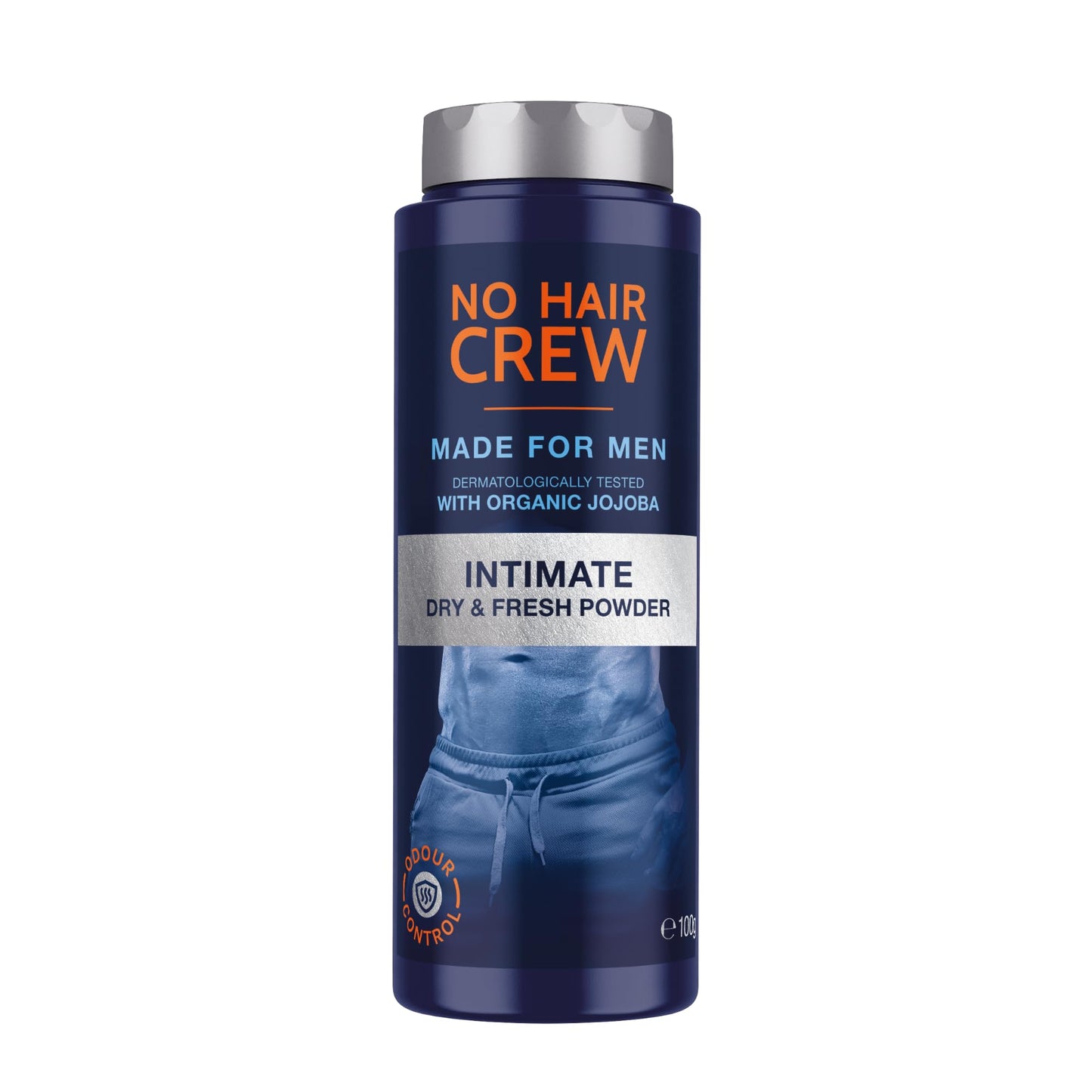 NO HAIR CREW | Polvo Íntimo Premium DRY & FRESH | Bote de 100 g - Hecho Para Hombres - Evita la irritación - Controla el mal olor