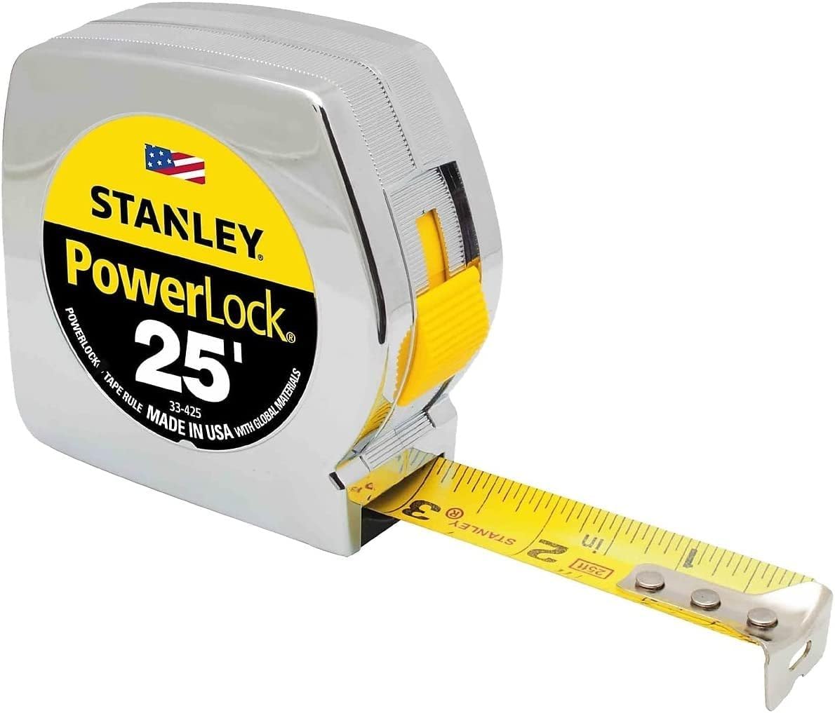 Cinta Métrica Stanley PowerLock II Amarilla profesional