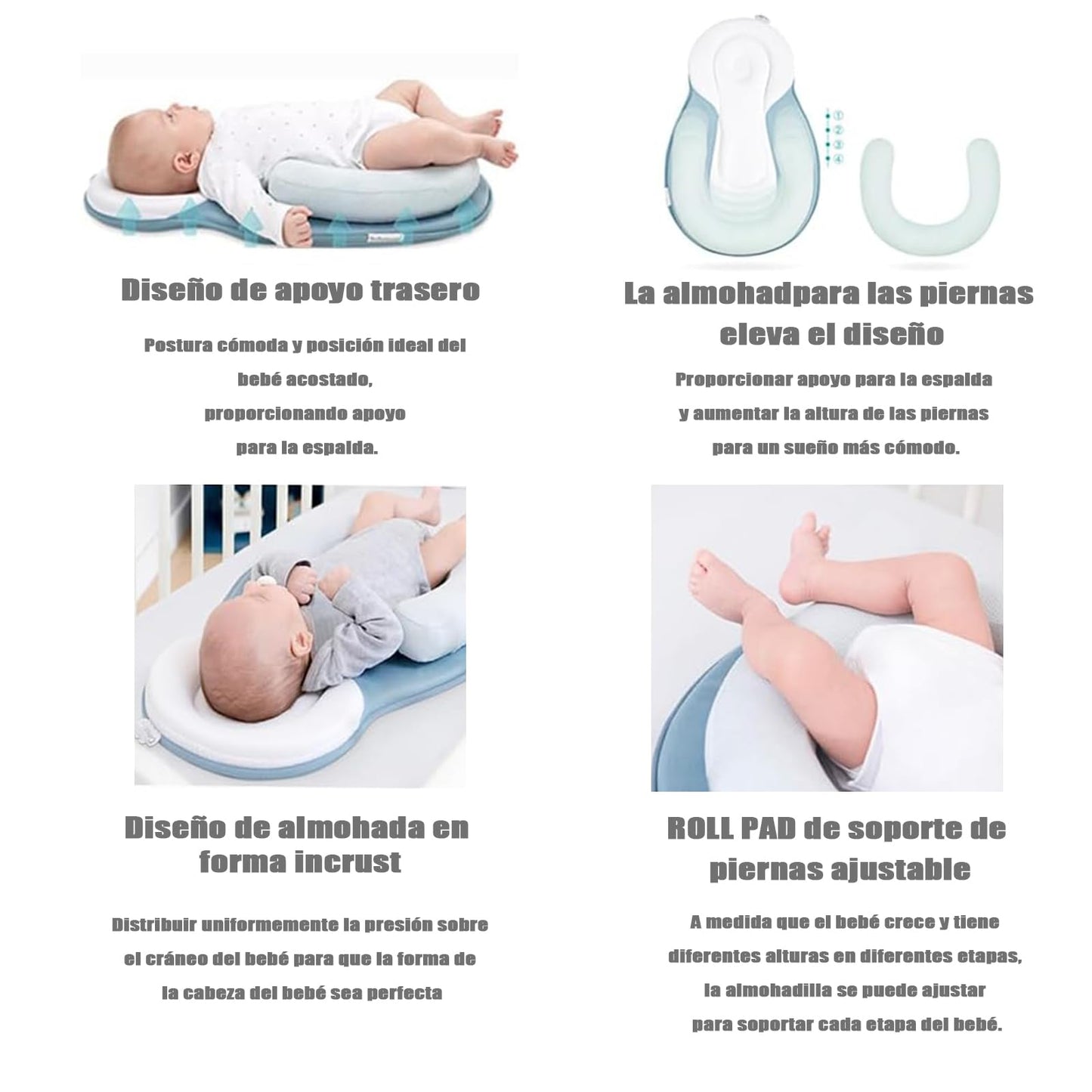 MADELALU Almohada de Lactancia, Posicionador para Bebé