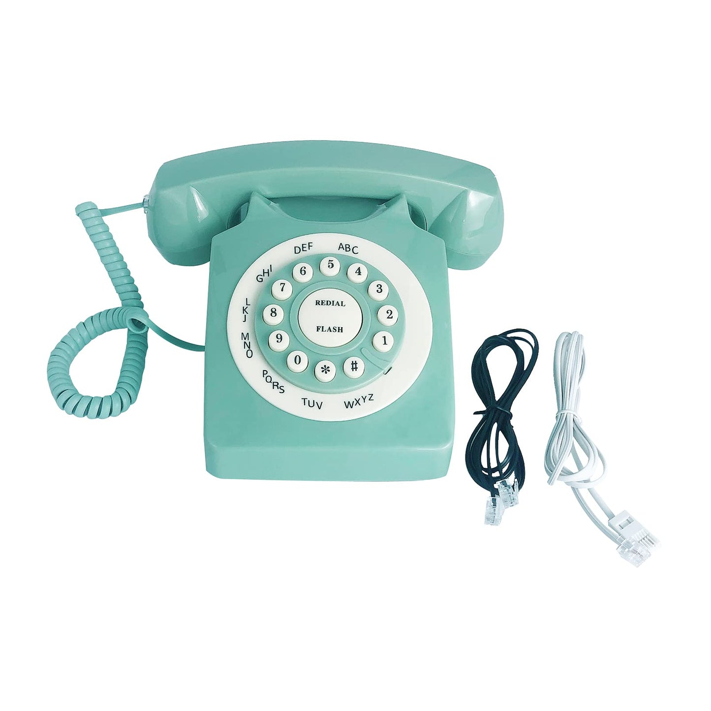 Beneno - Teléfono Fijo Retro, Diseño Clásico, Giratorio, Antiguo, con Cable, para Hogar y Oficina
