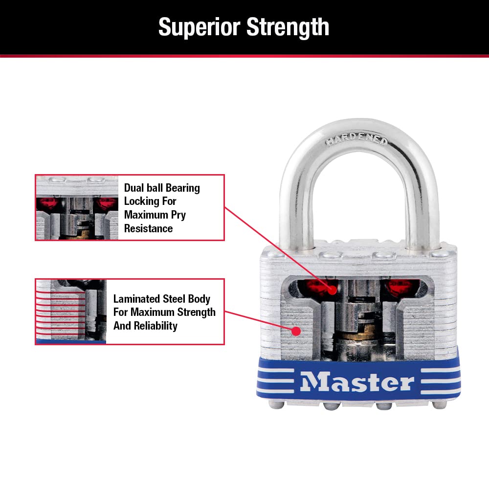 Candado de Acero Zincado Master Lock 4-Pack